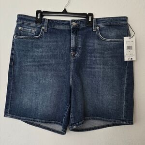7for All Man Kind Dark Blue Denim Shorts